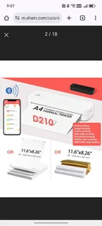 Inkless portable printer