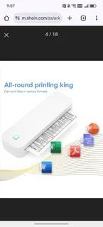 Inkless portable printer