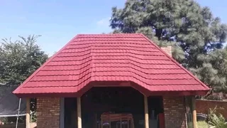 Thatching.  Lapa.  Swimming pool.  Decking