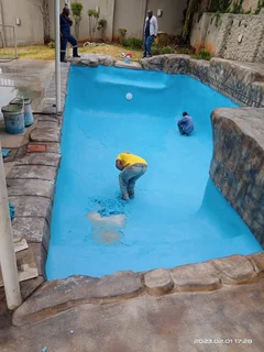 Thatching.  Lapa.  Swimming pool.  Decking