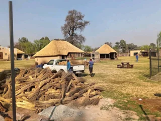 Thatching.  Lapa and swimming. Harvey tiles
