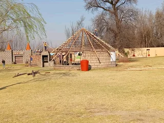 Thatching. Lapa. Decking.  Swimming pool.