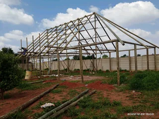 Thatching. Lapa. Decking.  Swimming pool.