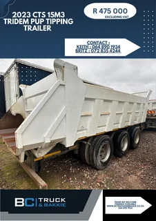 2023 CTS Tridem Pup Tipping Trailer