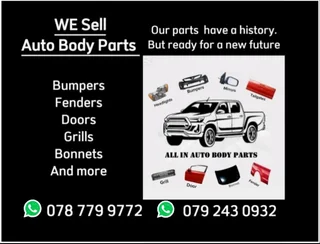 Bumpers, doors, fenders, boots, bonnets