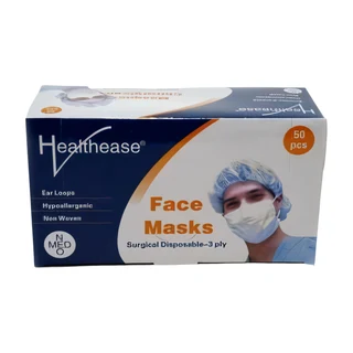 3 Ply Surgical Face Masks - Healthease - 50s per box