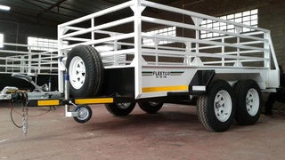 Fleetco 3m double axel with single brake utility trailer