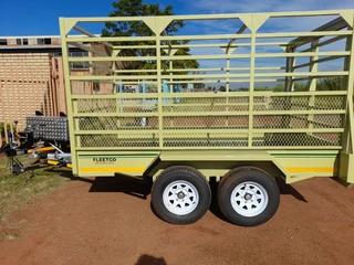 Fleetco 3m double axel with single brake 1.5 ton cattle trailer