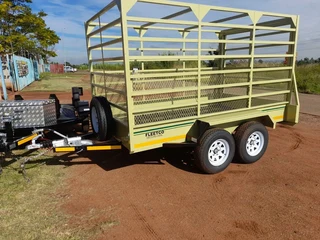 Fleetco 3m double axel with single brake 1.5 ton cattle trailer