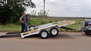 Fleetco Car trailer 4m Tilt double axel with single brake 1.5 ton