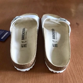 Brand new Birkenstock Womens Madrid Birko-Flor Sandal UK7.5/EU41 - White