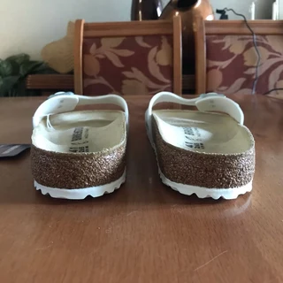 Brand new Birkenstock Womens Madrid Birko-Flor Sandal UK7.5/EU41 - White