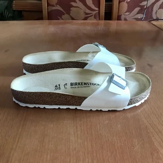 Brand new Birkenstock Womens Madrid Birko-Flor Sandal UK7.5/EU41 - White