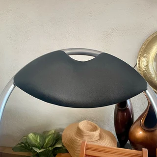 Brand new Foldable Metal Chair with Padded Seat - Black