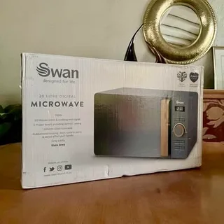 Brand new Swan Nordic 20L Electronic Microwave Oven - Slate Grey