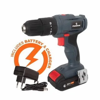 Brand new sealed Fragram 20V Cordless Impact Drill w/ 2.0Ah Lithium Ion Battery &amp; Charger - Blue