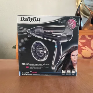 Working BaByliss 2100W Hairdryer w/ Wide Nozzle &amp; Volume Diffuser - Black