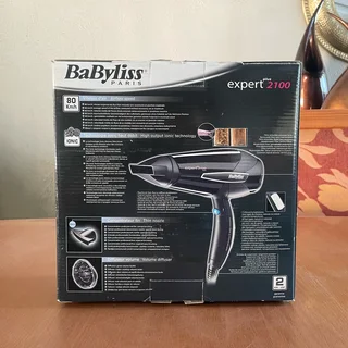 Working BaByliss 2100W Hairdryer w/ Wide Nozzle &amp; Volume Diffuser - Black