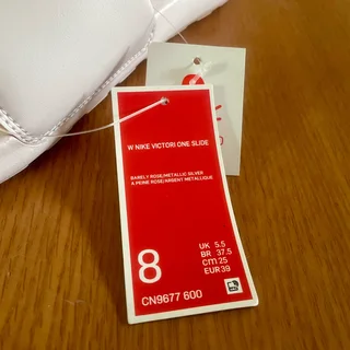 Brand new Nike Victori One Womens Slide UK5.5 - Barely Rose/Metallic Silver