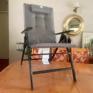Brand new Coleman 5-Position Padded Steel Camping Chair 130kg - Grey