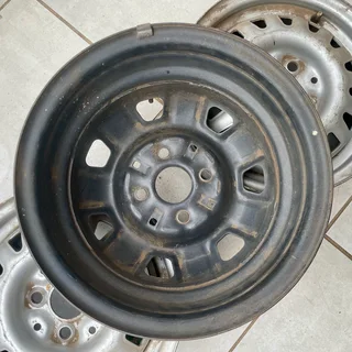 3 x VW Golf OEM 13” 5Jx13 ET 39 Steel Wheels Rims Set