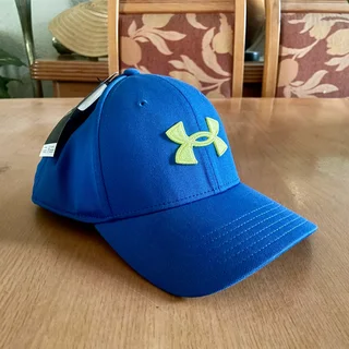 Brand new Twinpack Under Armour Mens Training Caps Size M-L - Royal/White &amp; Royal/Yellow