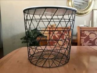 Brand new George &amp; Mason Wire Side Table with Storage - Black