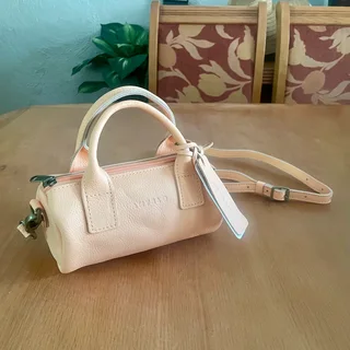 Brand new Antelo Leather Mini Barrel Crossbody Bag - Peach Haze