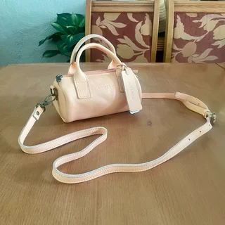 Brand new Antelo Leather Mini Barrel Crossbody Bag - Peach Haze