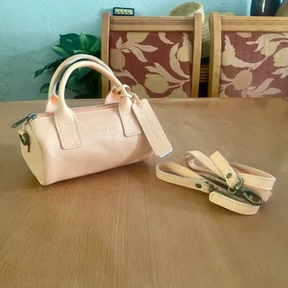 Brand new Antelo Leather Mini Barrel Crossbody Bag - Peach Haze