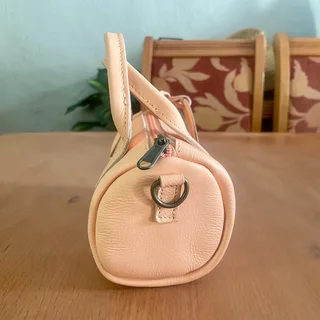 Brand new Antelo Leather Mini Barrel Crossbody Bag - Peach Haze