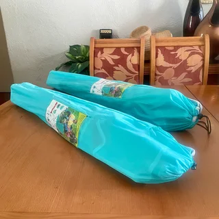 Brand new 2 x Deluxe Foldable Outdoor Camping Chairs - Turquoise