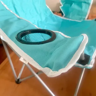 Brand new 2 x Deluxe Foldable Outdoor Camping Chairs - Turquoise