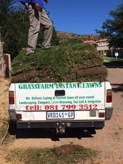 Grassfarm Instant Lawn sales &amp; deliver Kikuyu grass ,LM Grass .Compost &amp; Lawndressing.
