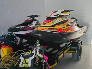 2 x Seadoo Jetskis with double trailer