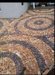 Half brick paving