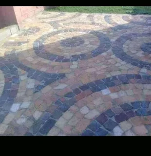 Half brick paving