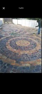 Half brick paving