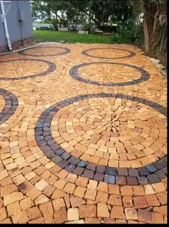 Half brick paving
