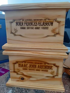 Custom Made Wooden Funeral Ash Boxes