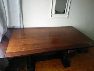 6 seater hand made Premium Mahogany dinner table and chairs must go soon