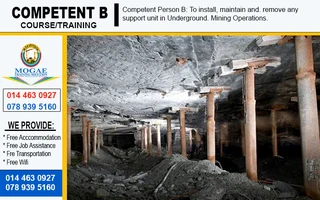 Mining Competent A  and  Competent B Courses/Training in Rustenburg:0789395160 / 0144630927
