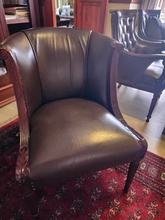 1x Gordon Fraser Genuine Leather Chair
