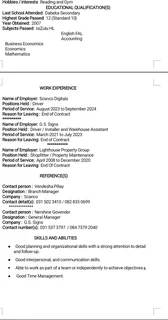 Driver seeking for employment