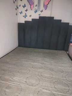 Double bed with headboard