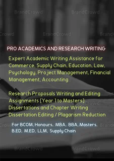 Expert Writing Assistance for Research proposal / Reports / Exams/ Dissertations / Assignments