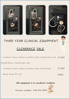 Health Sciences Student Equipment - Littmann Stethoscope and Welch Allyn BP cuff