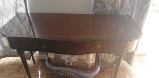 Antique Darkwood  Lightwood Server / Desk for Sale..