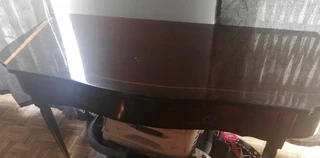 Antique Darkwood &amp; Lightwood Desk / Server