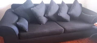 Coricraft black 4 seater couch upholstered in 2024 long lengh